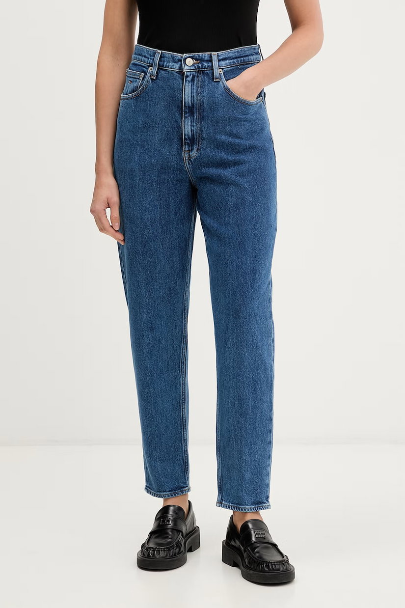 Tommy Jeans blugi mom fit pentru femei