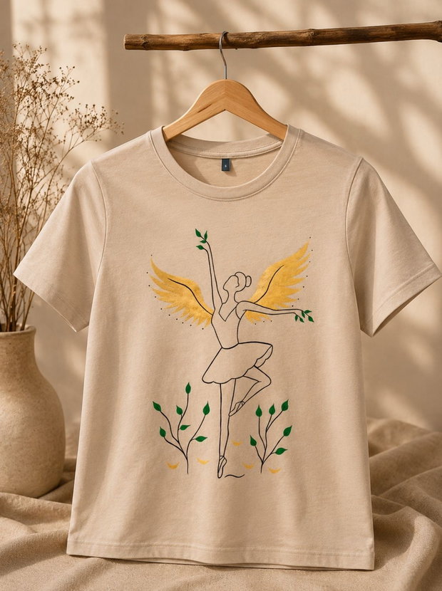Tricou Aripile Libertății Pictat Manual