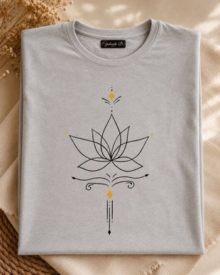 Tricou Simbol Lotus Pictat Manual Unicat