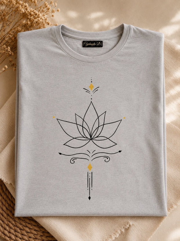 Tricou Simbol Lotus Pictat Manual Unicat