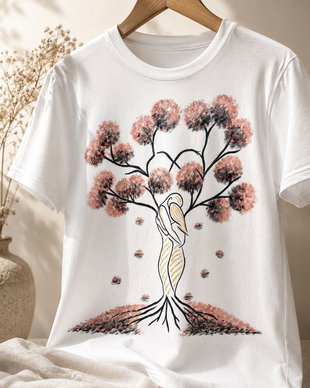 Rădăcinile Iubirii: Tricou pictat manual
