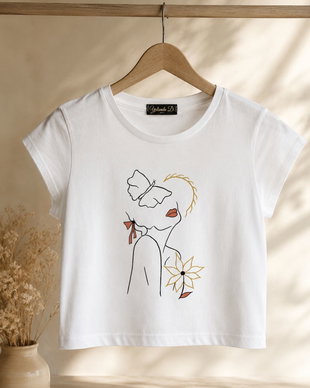Tricou Metamorfoză Divină Pictat Manual Unicat