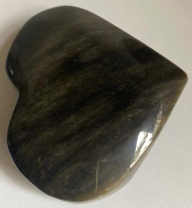 Obsidian Auriu - Inima piatra semipretioasa