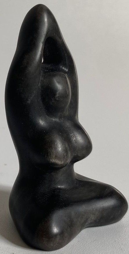 Obsidian Argintiu - Sculptura Yoga piatra semipretioasa