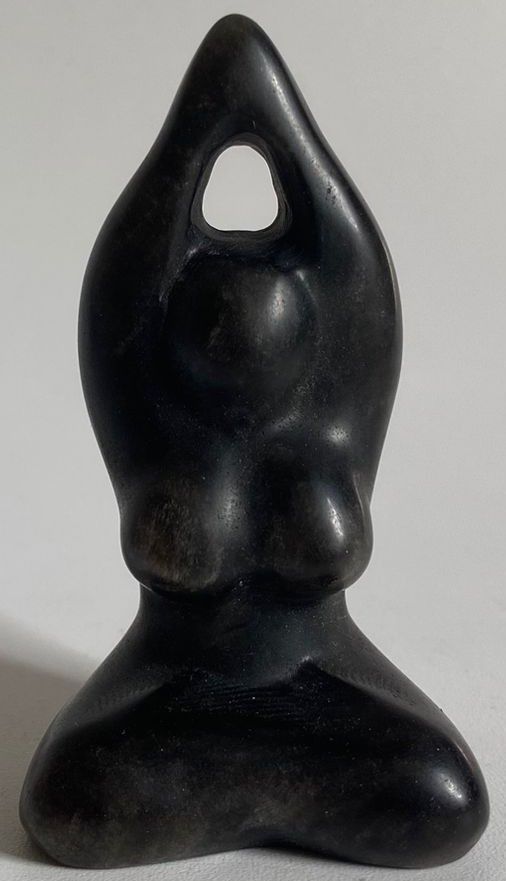 Obsidian Argintiu - Sculptura Yoga piatra semipretioasa