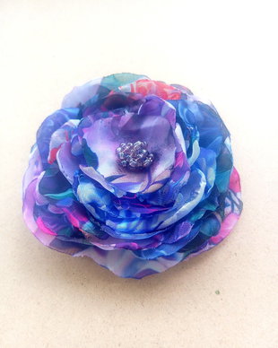 Brosa floare violet indigo  11 cm