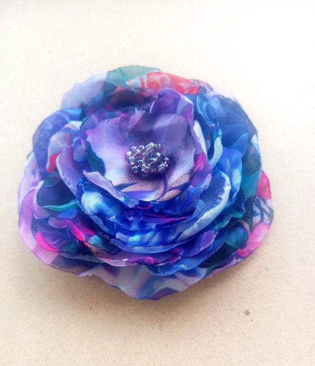 Brosa floare violet indigo 11 cm