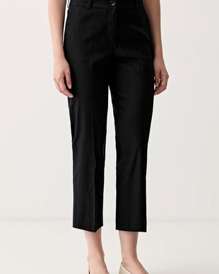 Sisley pantaloni straight pentru femei, cu in