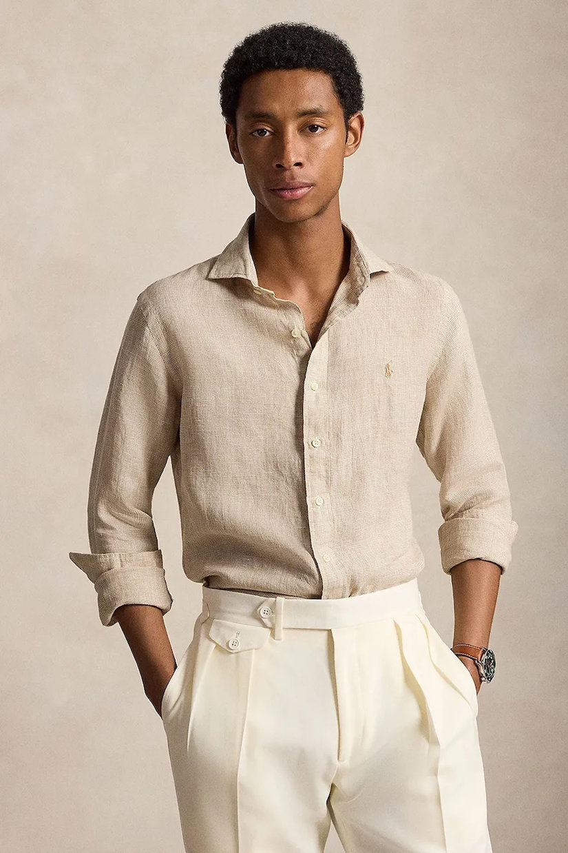 Polo Ralph Lauren cămașă pentru bărbați, din in