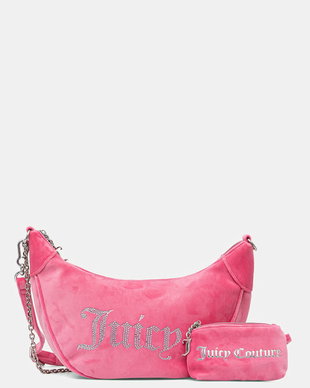 Juicy Couture geantă croissant pentru femei de velur Kimberly