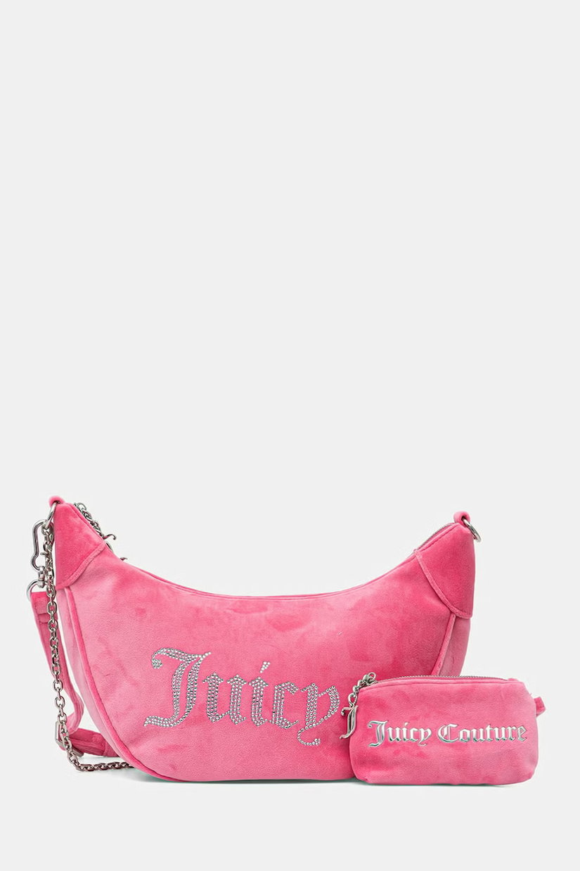 Juicy Couture geantă croissant pentru femei de velur Kimberly
