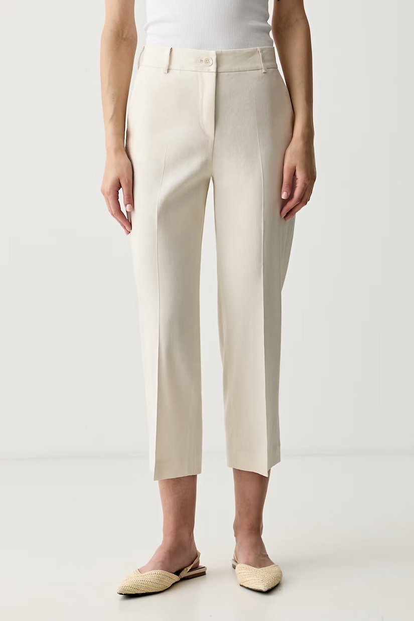 Sisley pantaloni straight pentru femei, cu in