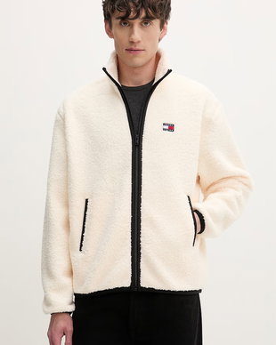 Tommy Jeans hanorac cu fermoar pentru bărbați din polar