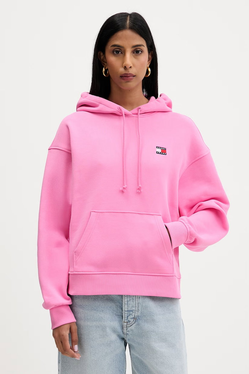 Tommy Jeans hanorac cu glugă pentru femei din bumbac