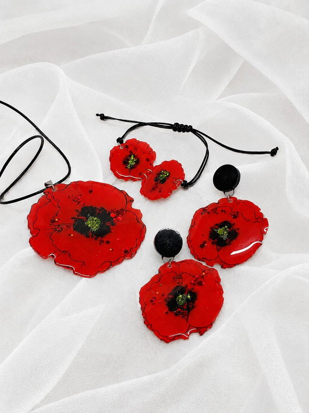 Set bijuterii Maci rasina 02113