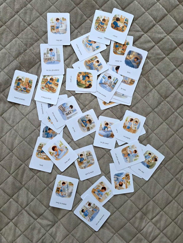Set 36 Cartonașe Rutine Zilnice Montessori (Magnetice & Plastifiate)