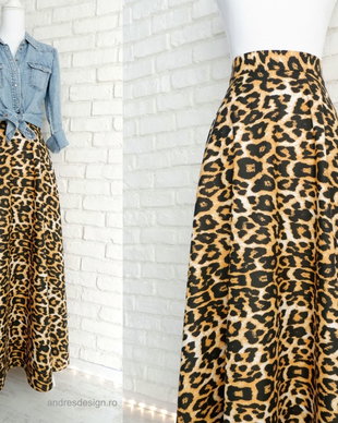 Fusta Clos Lunga Animal Print