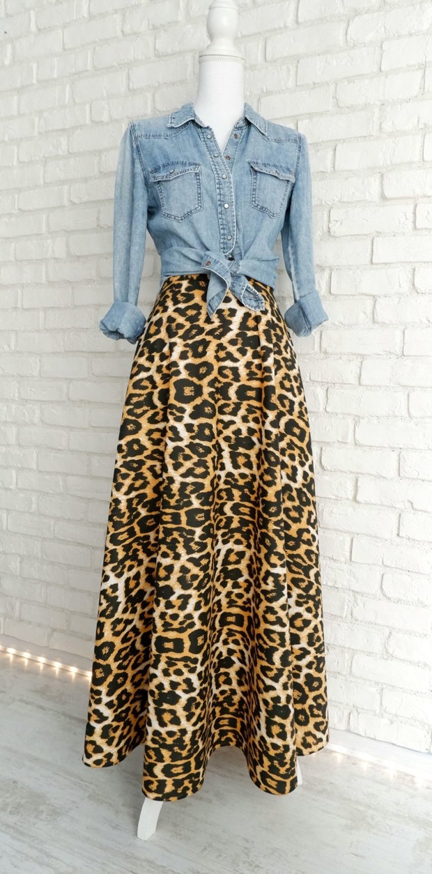 Fusta Clos Lunga Animal Print
