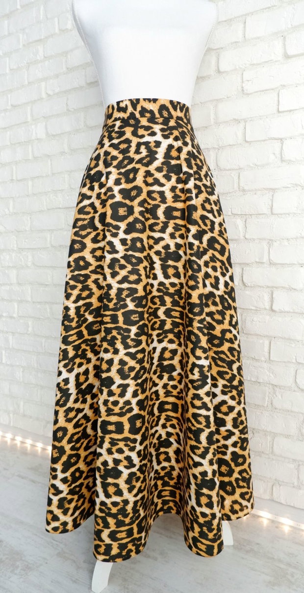Fusta Clos Lunga Animal Print