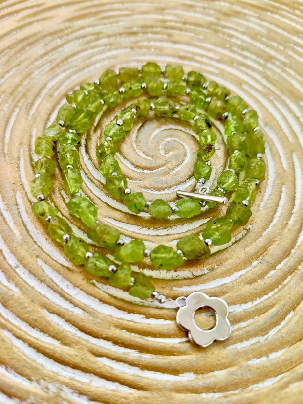 Set peridot natural brut
