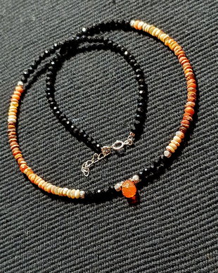 Colier argint opal de foc mexican opal de foc etiopian picatura gravata spinel gradient degrade contrastant minimalist boho chic trendy