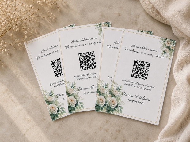 Etichetă QR pentru albumul foto al nunții