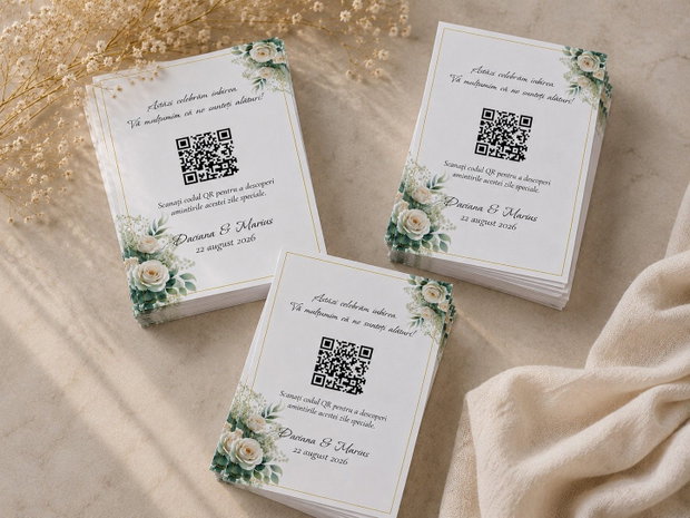 Etichetă QR pentru albumul foto al nunții