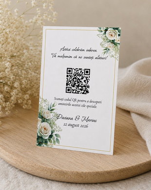 Etichetă QR pentru albumul foto al nunții