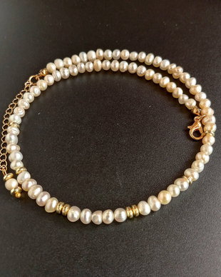 colier perle naturale de cultura albe