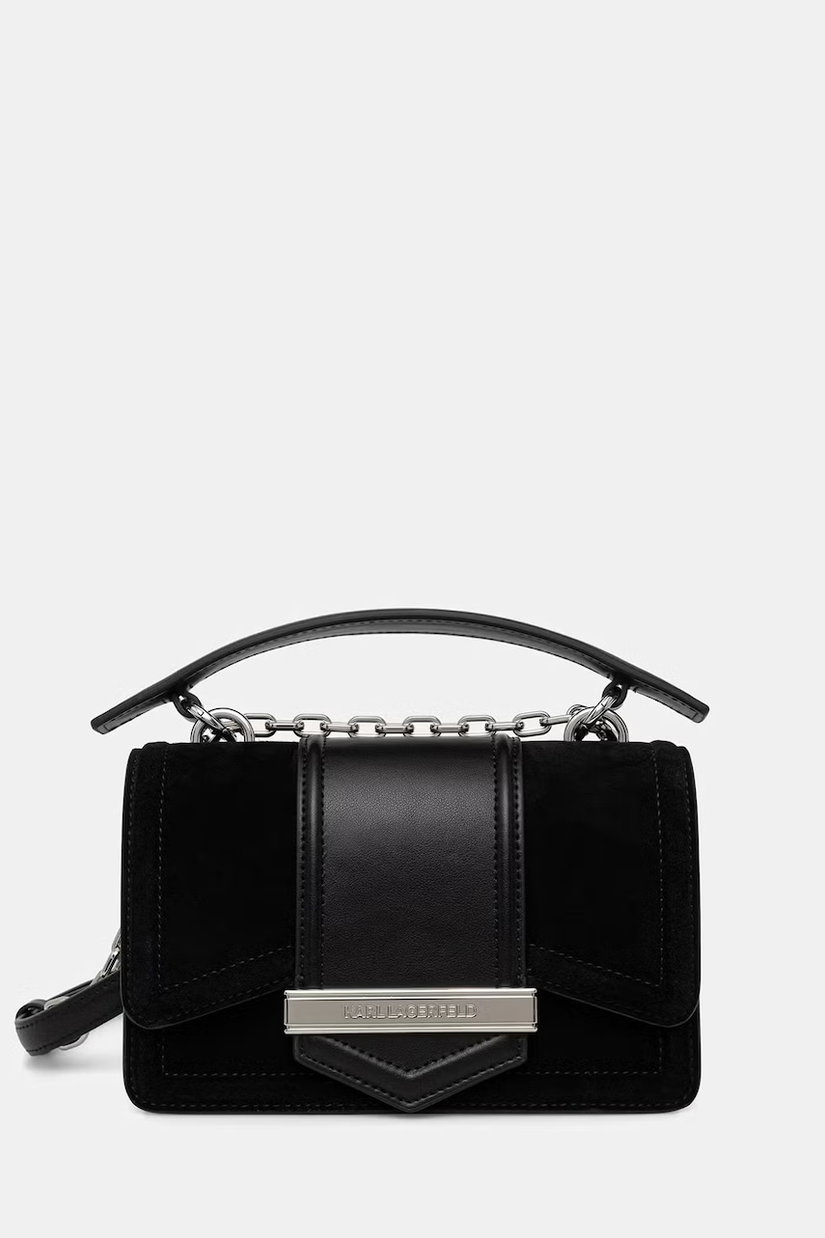 Karl Lagerfeld geantă crossbody pentru femei din piele întoarsă K/NOVA