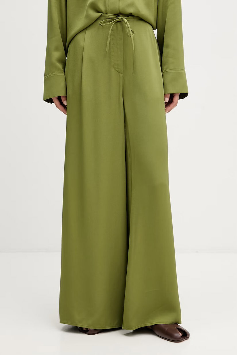 Marc O'Polo pantaloni wide leg pentru femei din vâscoză
