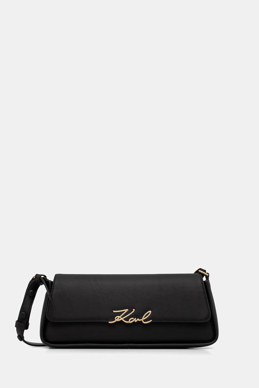 Karl Lagerfeld geantă baguette pentru femei din piele K/SIGNATURE