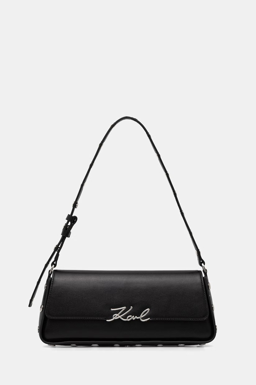 Karl Lagerfeld geantă baguette pentru femei din piele K/SIGNATURE
