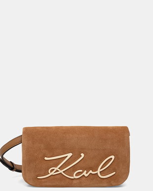 Karl Lagerfeld geantă crossbody pentru femei din piele întoarsă K/SIGNATURE