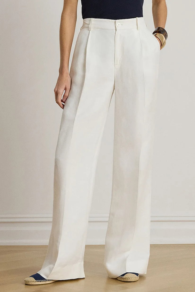 Lauren Ralph Lauren pantaloni palazzo pentru femei, cu in