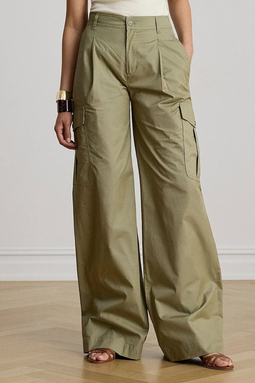 Lauren Ralph Lauren pantaloni cargo pentru femei, din bumbac