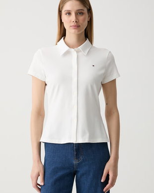 Tommy Hilfiger cămașă pentru femei, din bumbac cu elastan