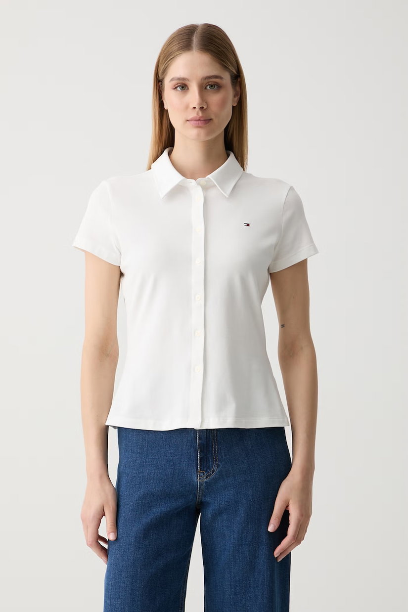 Tommy Hilfiger cămașă pentru femei, din bumbac cu elastan
