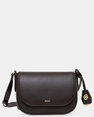 BOSS geantă crossbody pentru femei din piele NUMAH Saddle