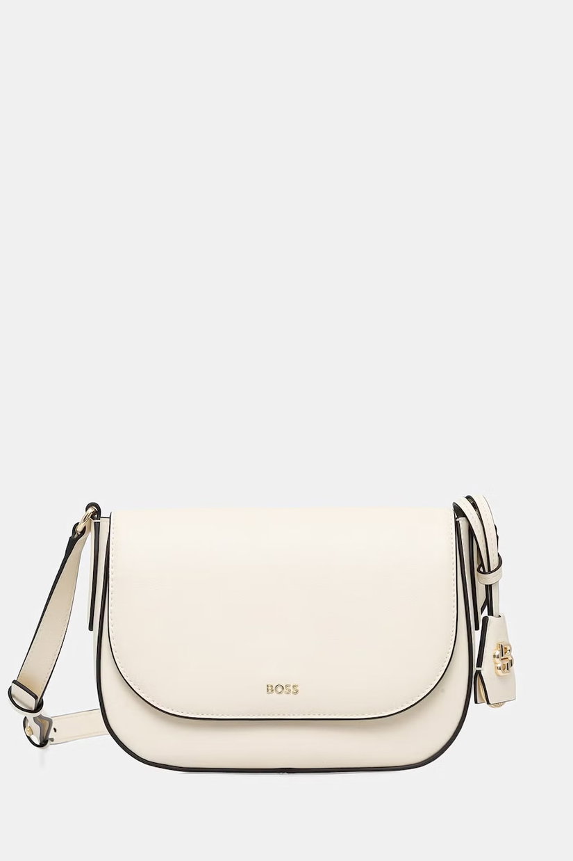 BOSS geantă crossbody pentru femei din piele NUMAH Saddle