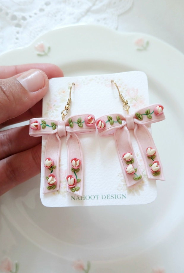 Cercei Pink Bows