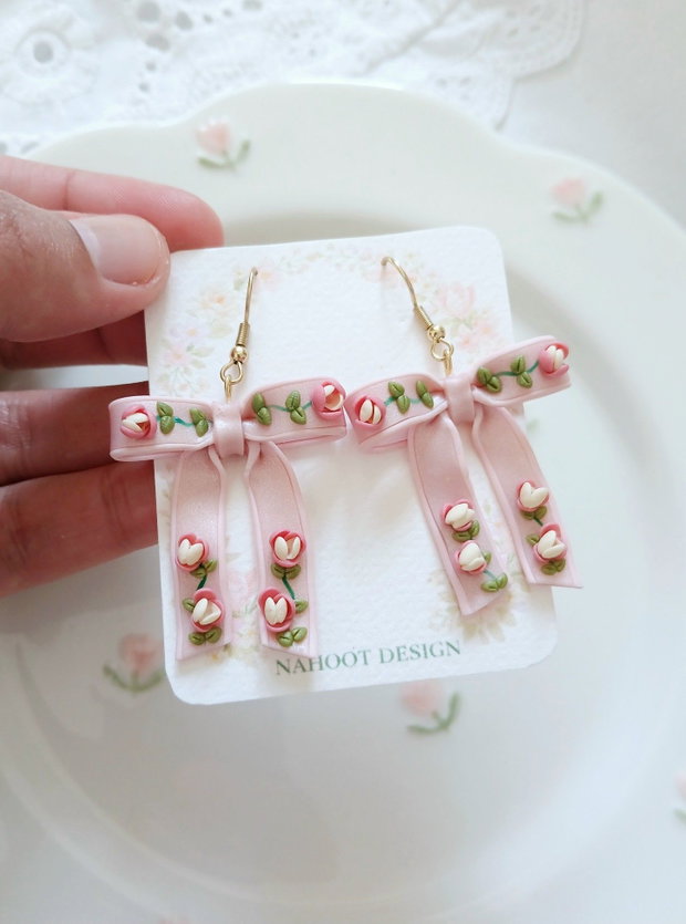 Cercei Pink Bows