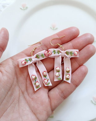 Cercei Pink Bows