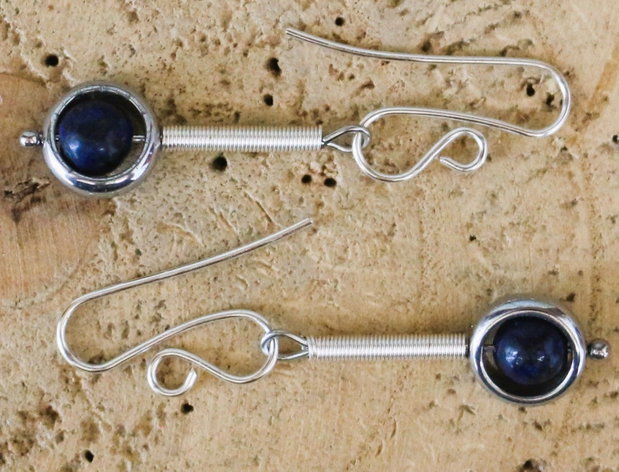 Cercei cu hematit si lapis lazuli
