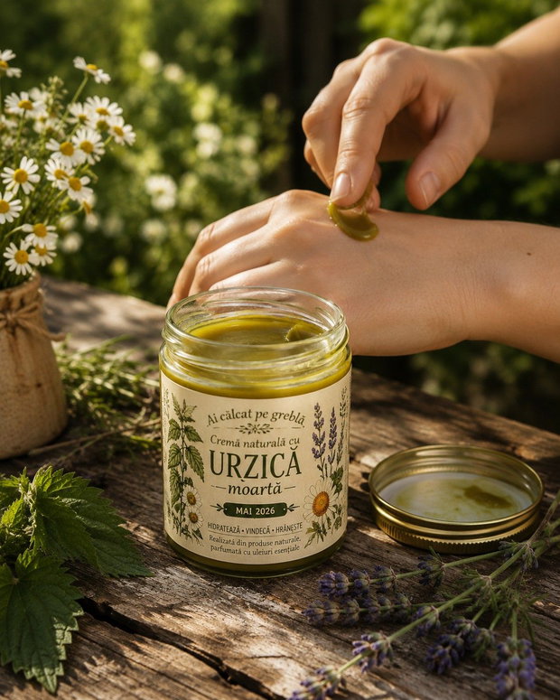 Cremă naturală de corp cu urzică moartă