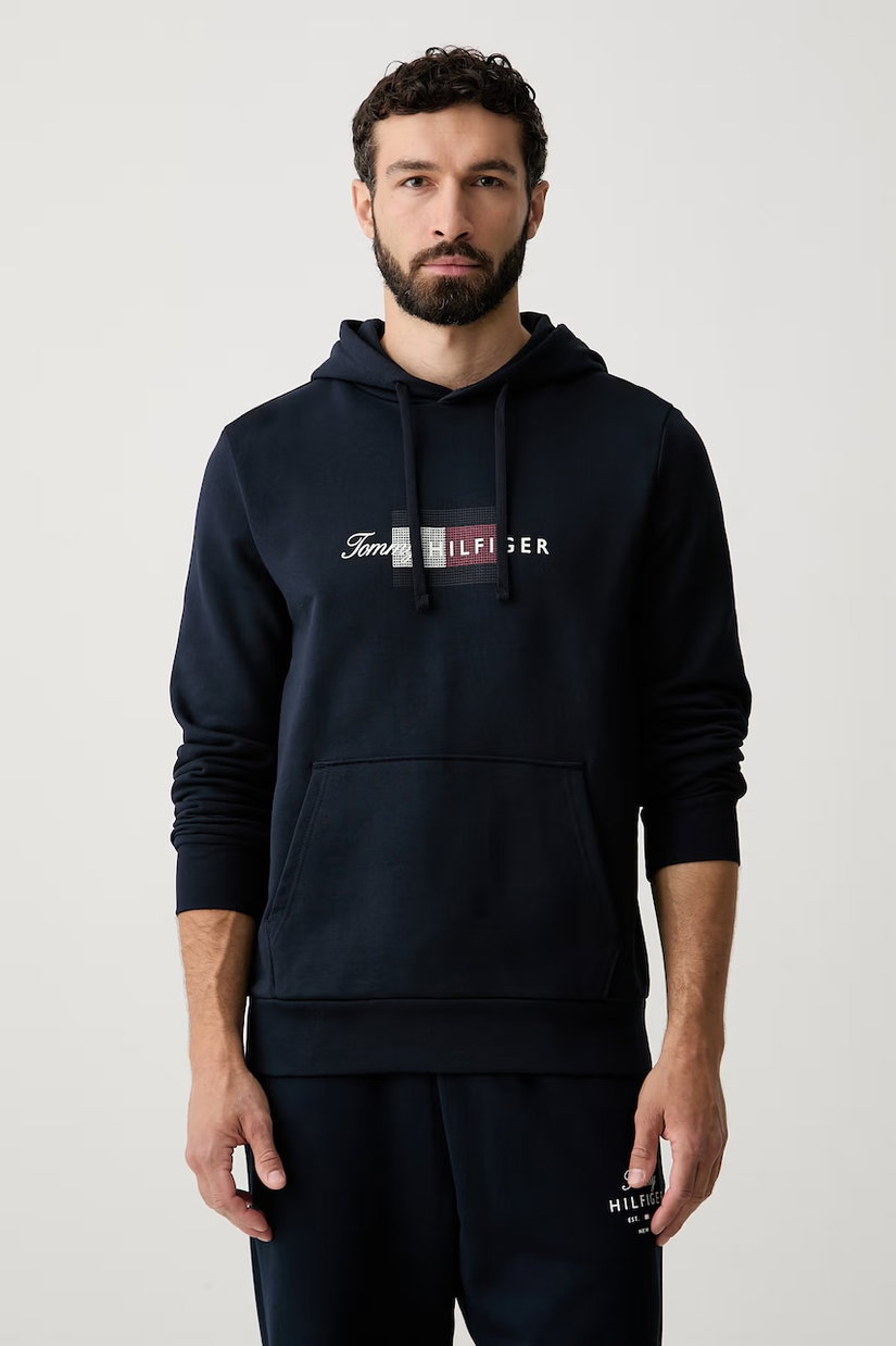 Tommy Hilfiger hanorac cu glugă pentru bărbați, din bumbac