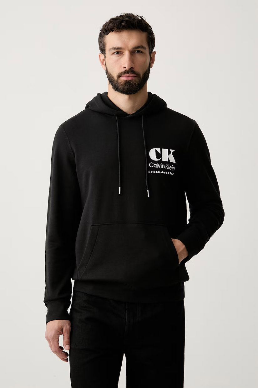 Calvin Klein Jeans hanorac cu glugă pentru bărbați, din bumbac