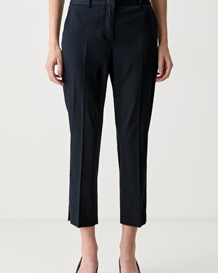 BOSS pantaloni carrot pentru femei, din bumbac cu elastan Tapria-Crop2