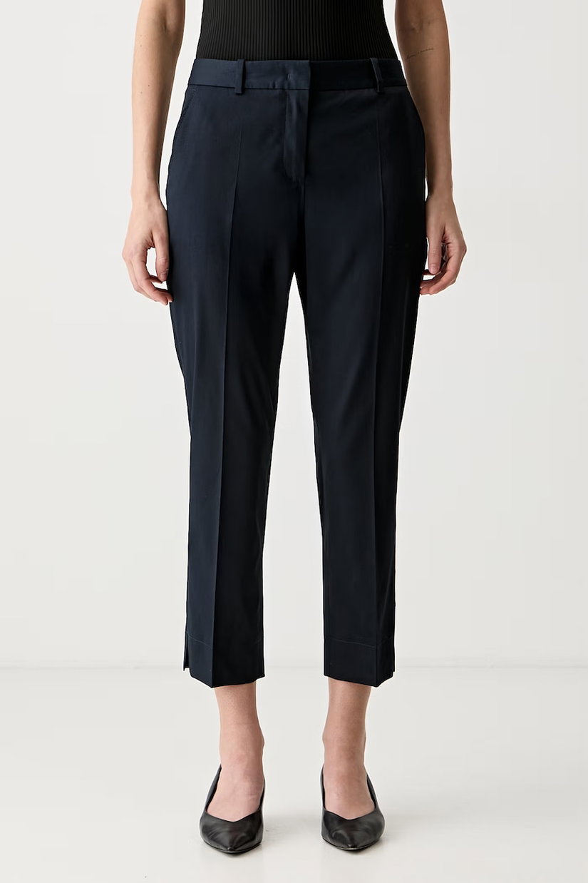 BOSS pantaloni carrot pentru femei, din bumbac cu elastan Tapria-Crop2