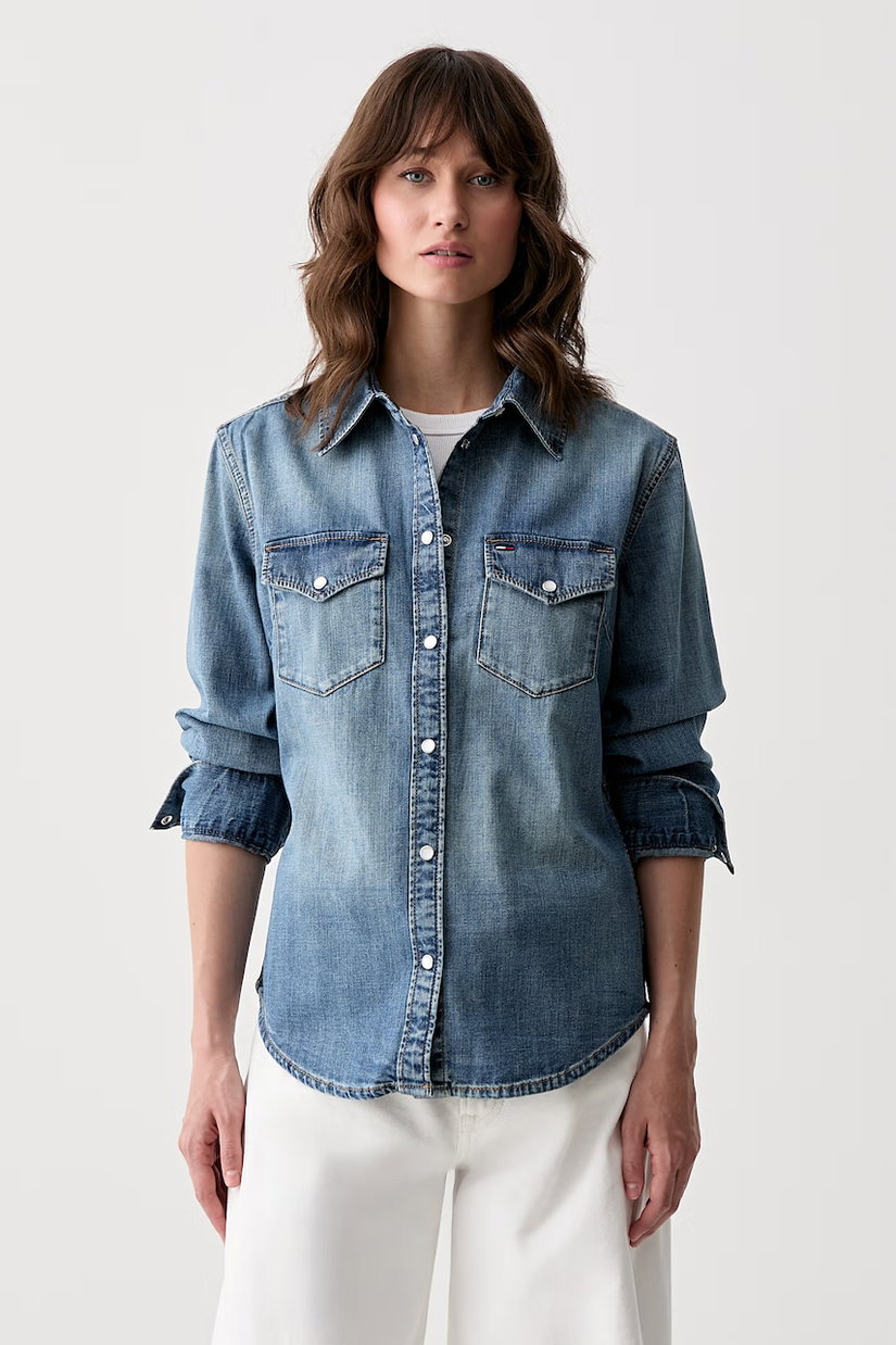Tommy Jeans cămașă pentru femei din denim